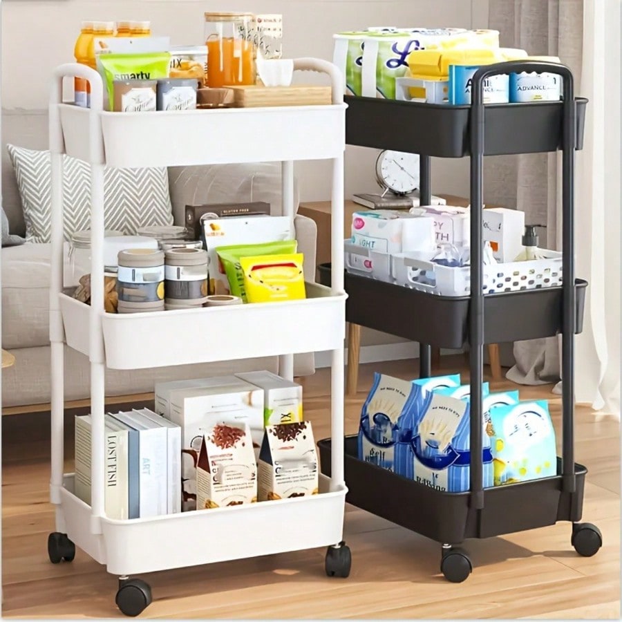 Rolling File Cart - Chariot utilitaire roulant à 3 niveaux