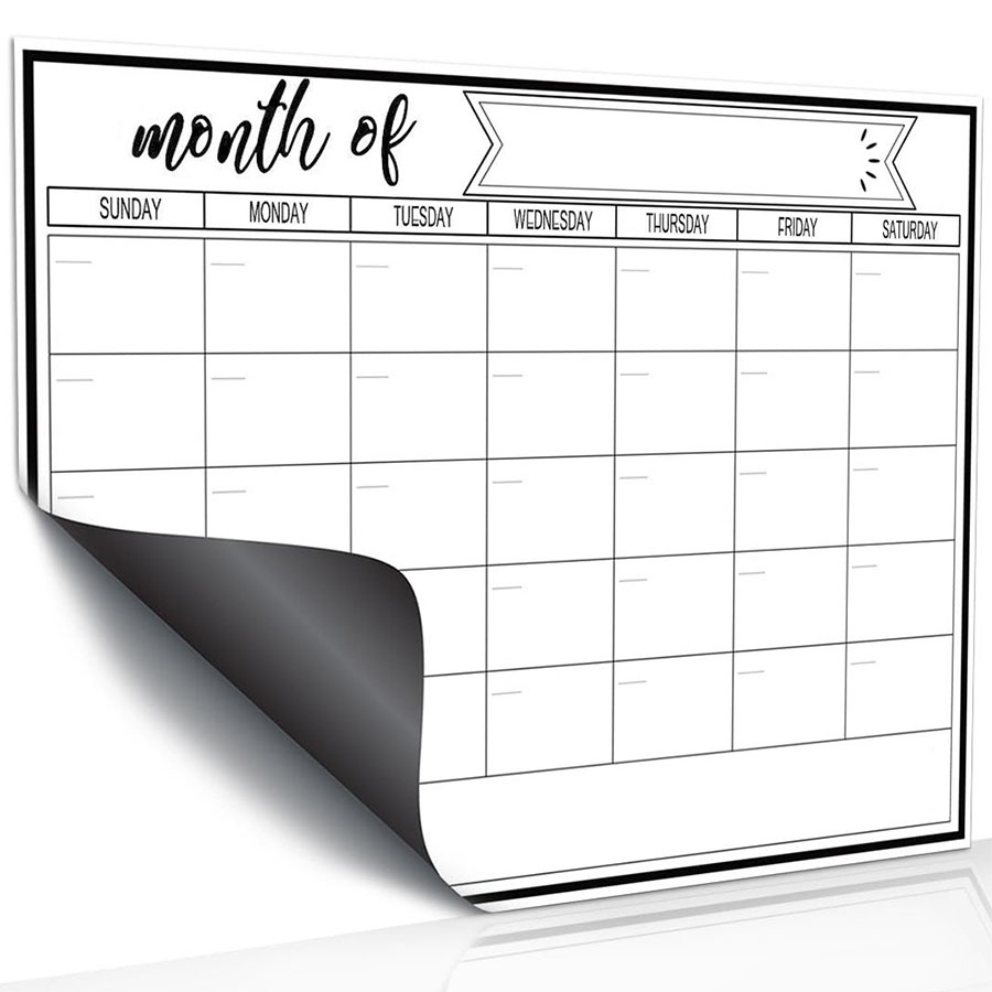 Magnetic Calendar Board - Autocollant magnétique pour réfrigérateur, tableau blanc,