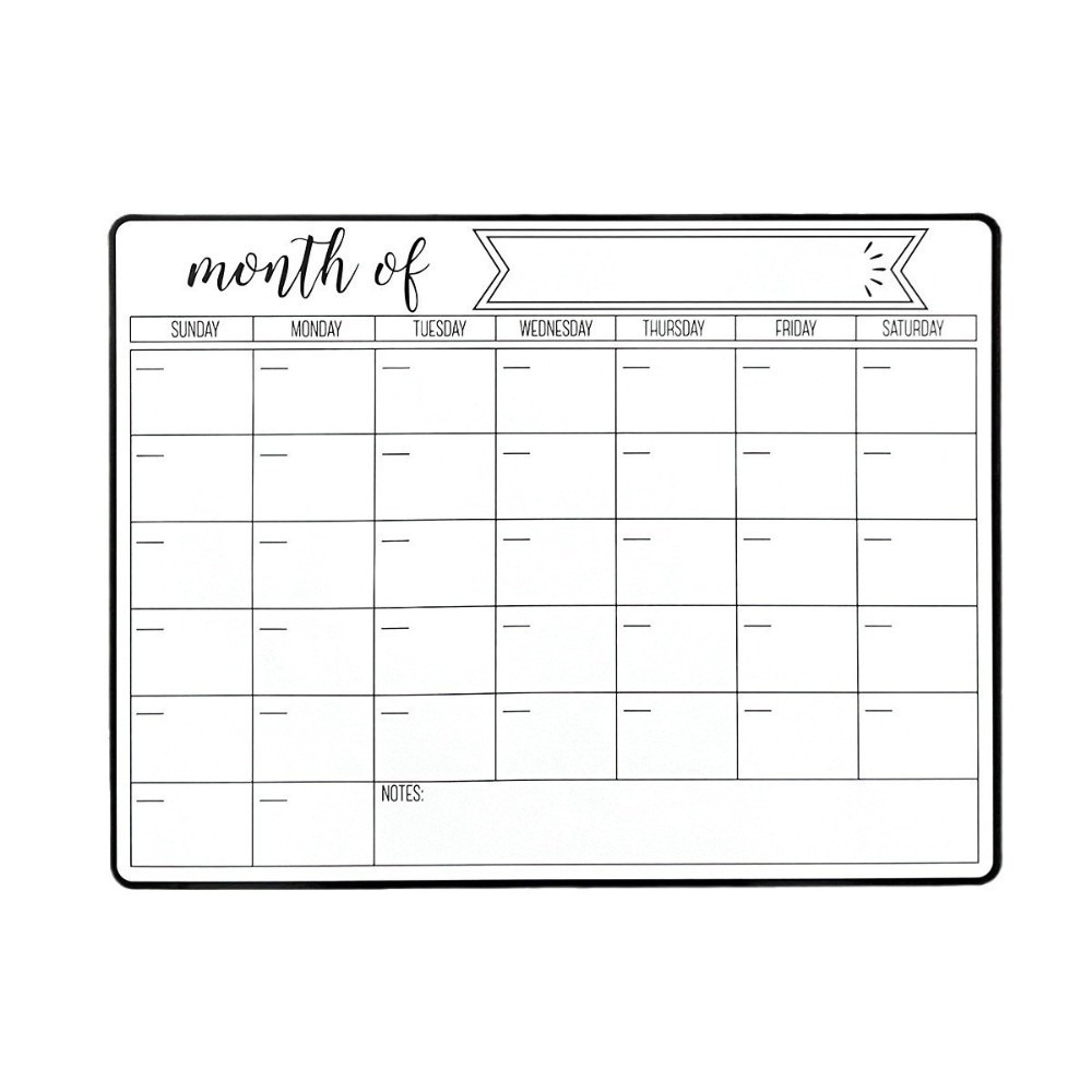 Magnetic Calendar Board - Calendrier magnétique Portable effaçable à sec,