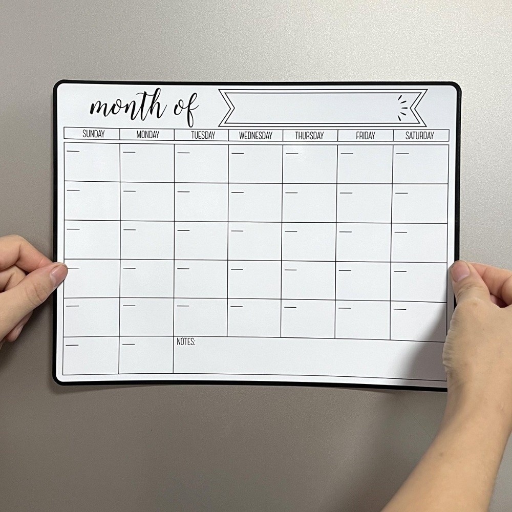 Magnetic Calendar Board - Nouveau calendrier magnétique effaçable à sec,