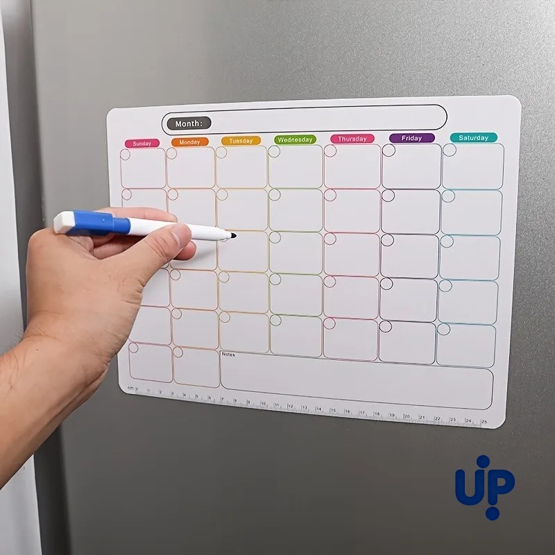 Magnetic Calendar Board - Un aimant de réfrigérateur, planificateur mensuel