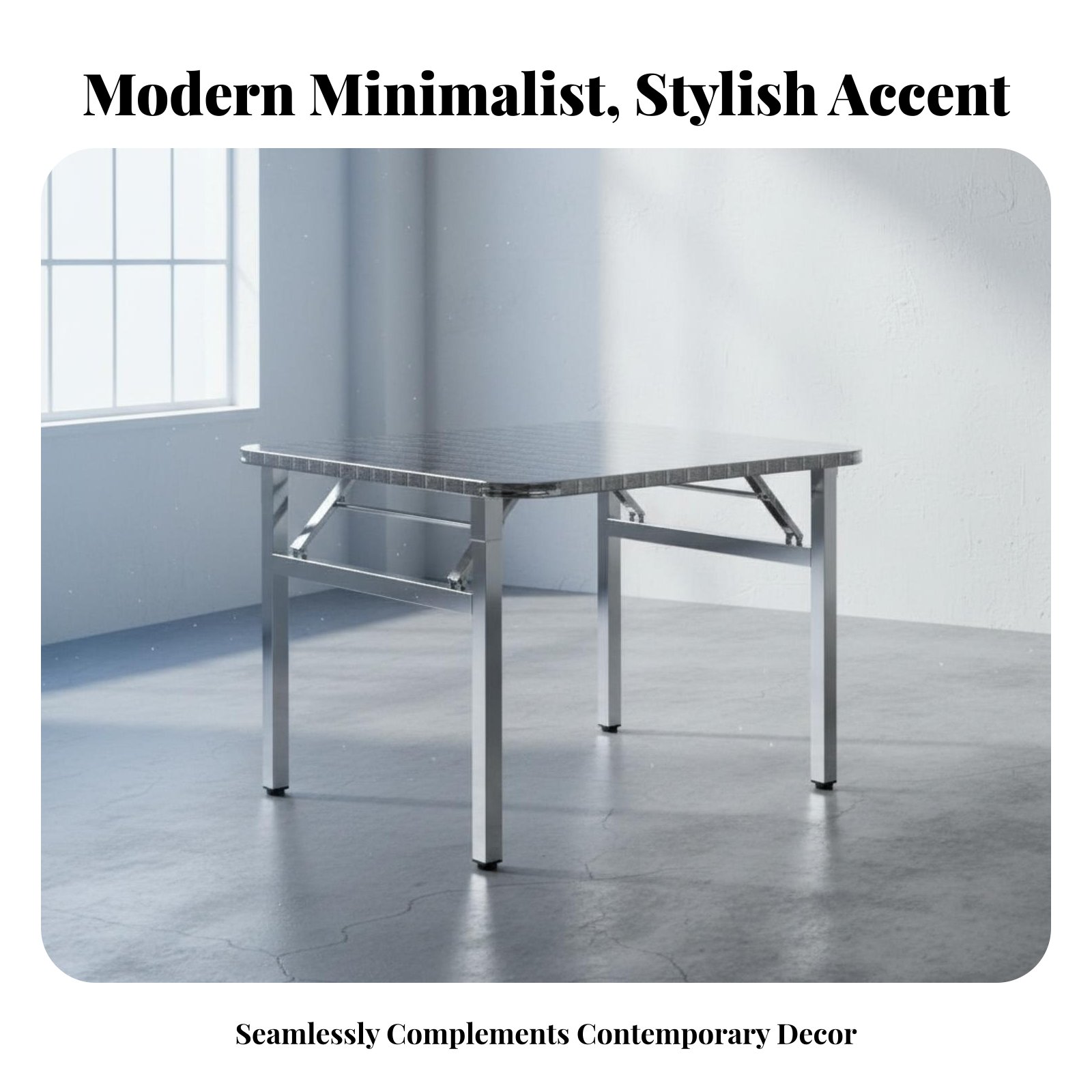 Home Office Design - Table pliante rectangulaire, design pliable, mobilier