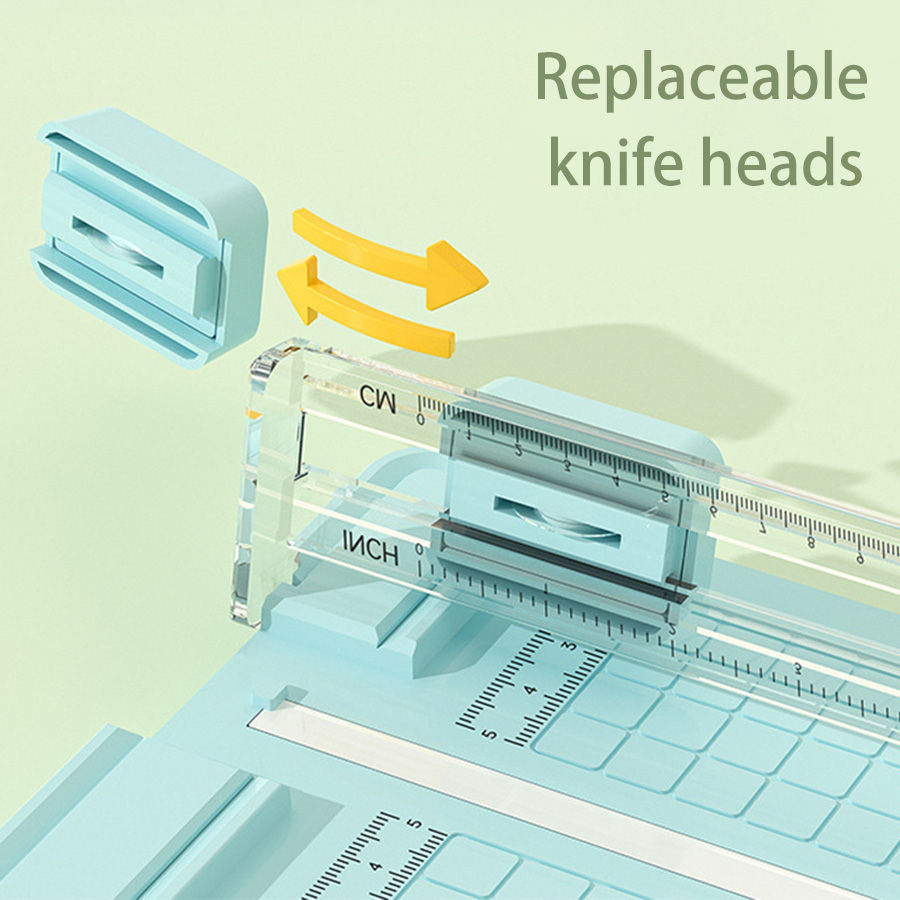 Home Office Head - Coupe-papier manuel 4-en-1 bidirectionnel, avec 4