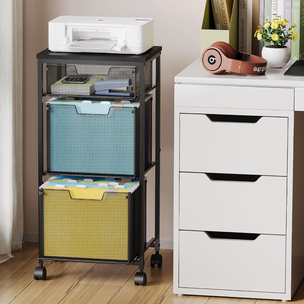 Meuble de rangement mobile à 3 - Rolling File Cart avis et prix
