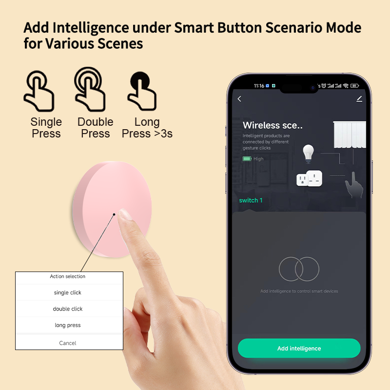 Bouton intelligent sans fil Zi - Home Office Google avis et prix