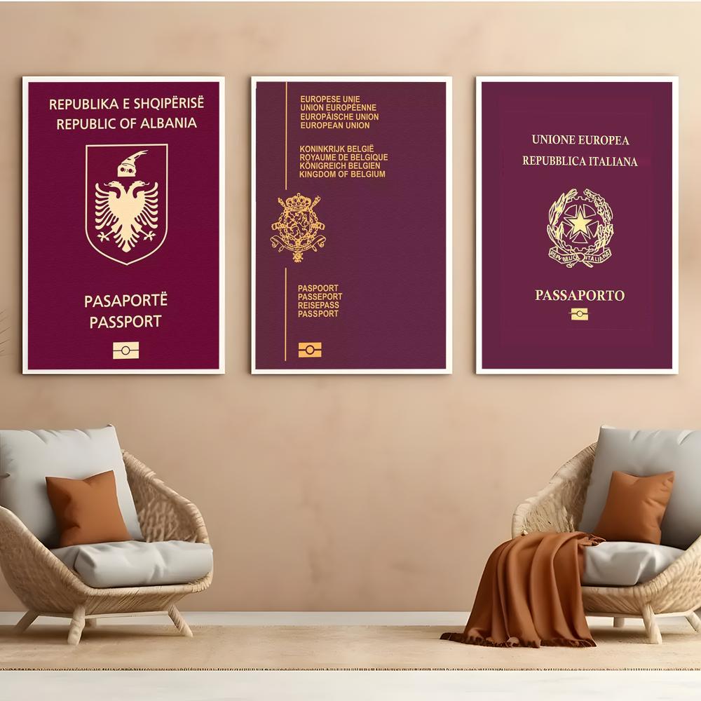 Affiche de passeports à fond r - Home Office Passport avis et prix