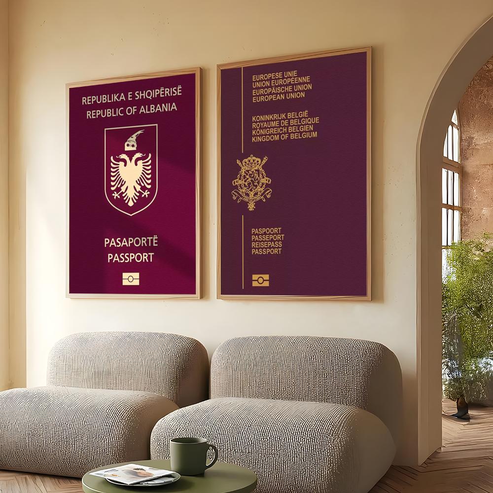 Affiche de passeports à fond r - Home Office Passport avis et prix