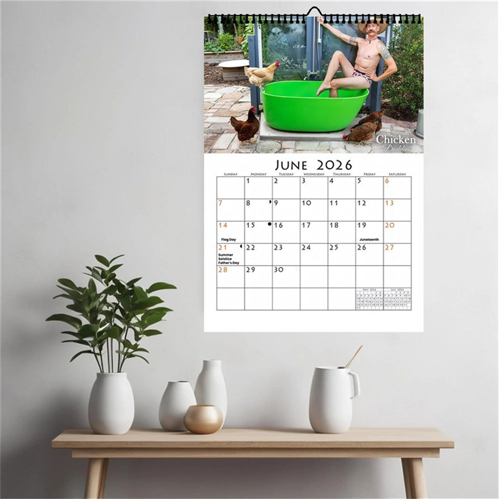 Calendrier mural poulet papa d - Home Office Design avis et prix