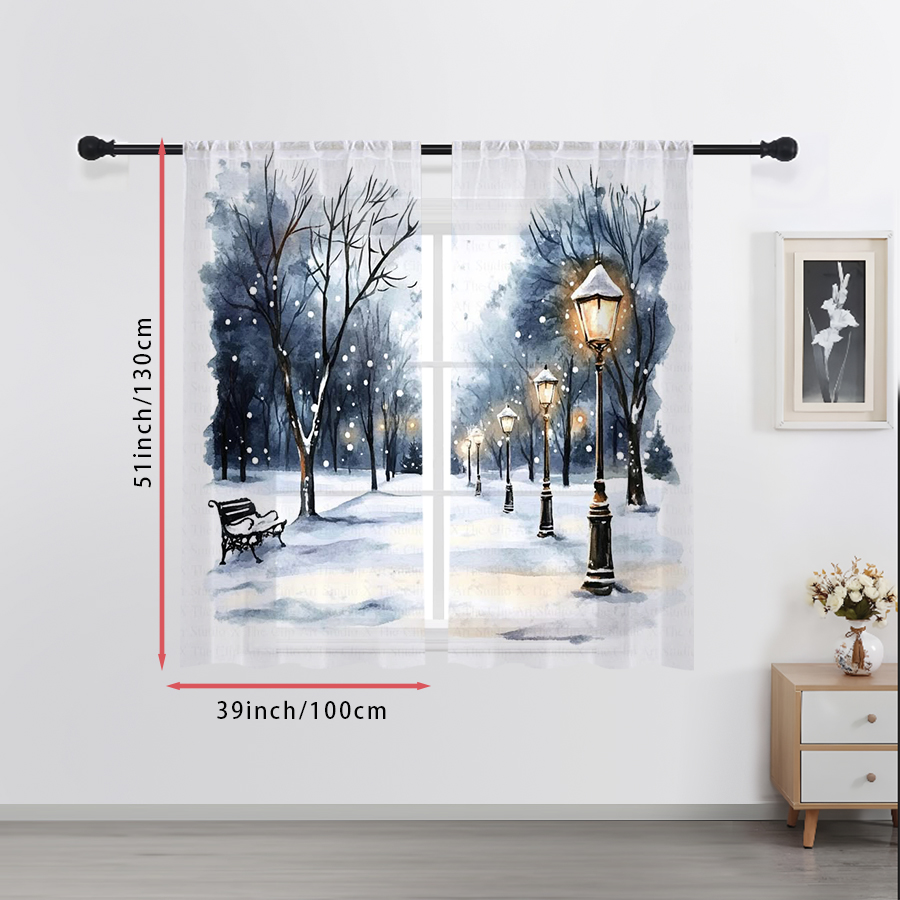 2 rideaux transparents imprimé - Home Office Lamp avis et prix