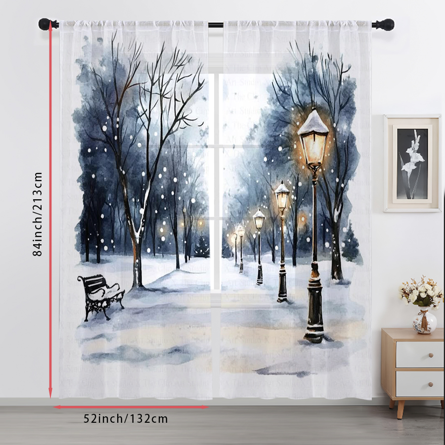2 rideaux transparents imprimé - Home Office Lamp avis et prix