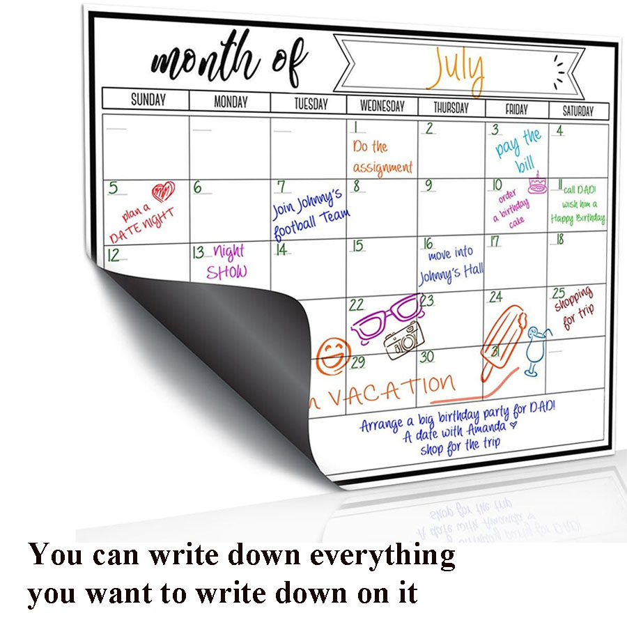 Autocollant magnétique pour ré - Magnetic Calendar Board avis et prix
