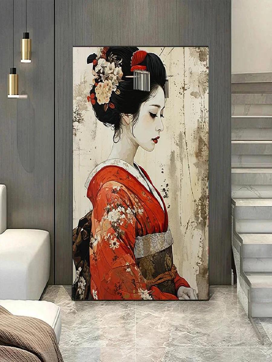 Art mural en toile de geisha k - Home Office Room Inspiration avis et prix