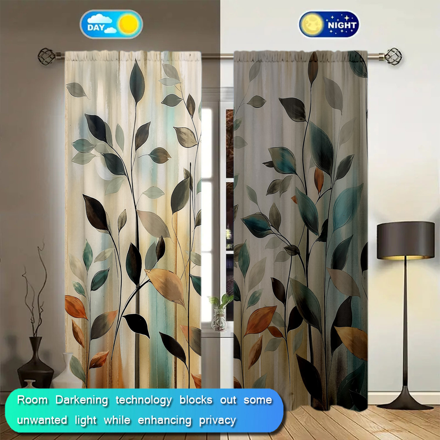 Rideaux à 2 panneaux avec impr - Home Office Room Inspiration avis et prix