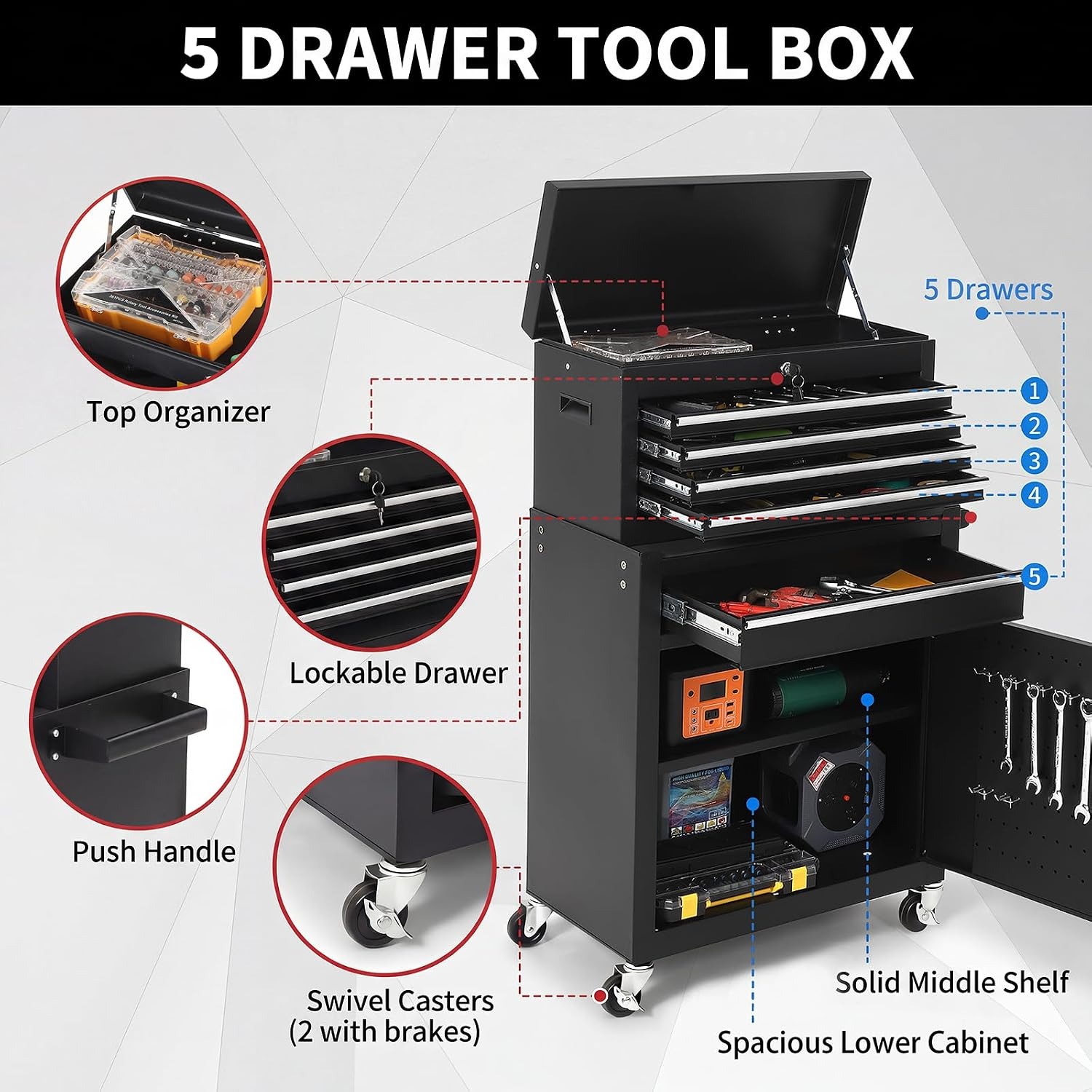 Armoire à outils roulante à 5  - Rolling File Cart avis et prix