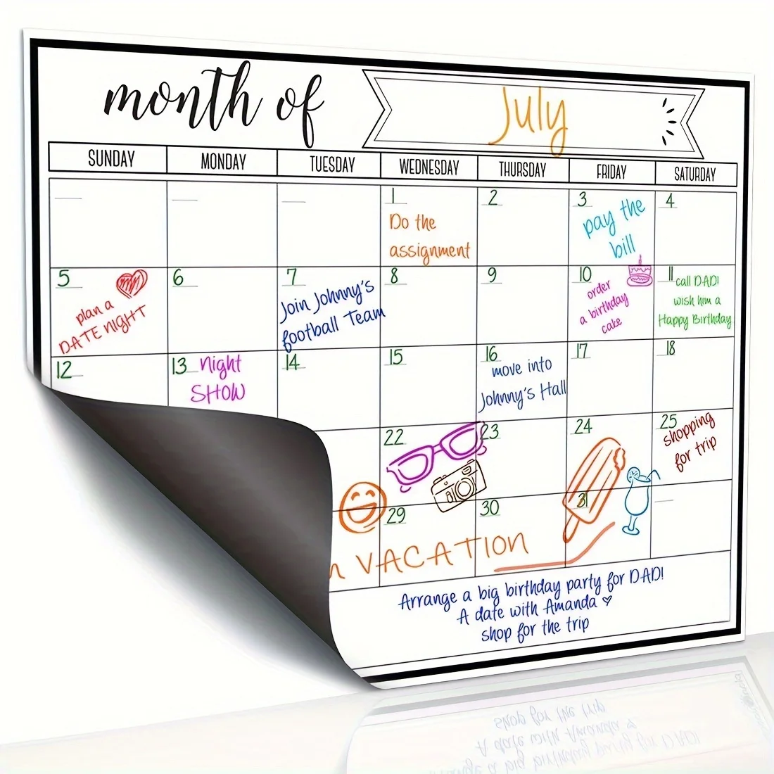 Tableau blanc magnétique de ca - Magnetic Calendar Board avis et prix
