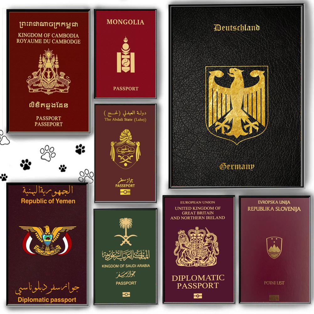 Affiche de passeports à fond r - Home Office Passport avis et prix