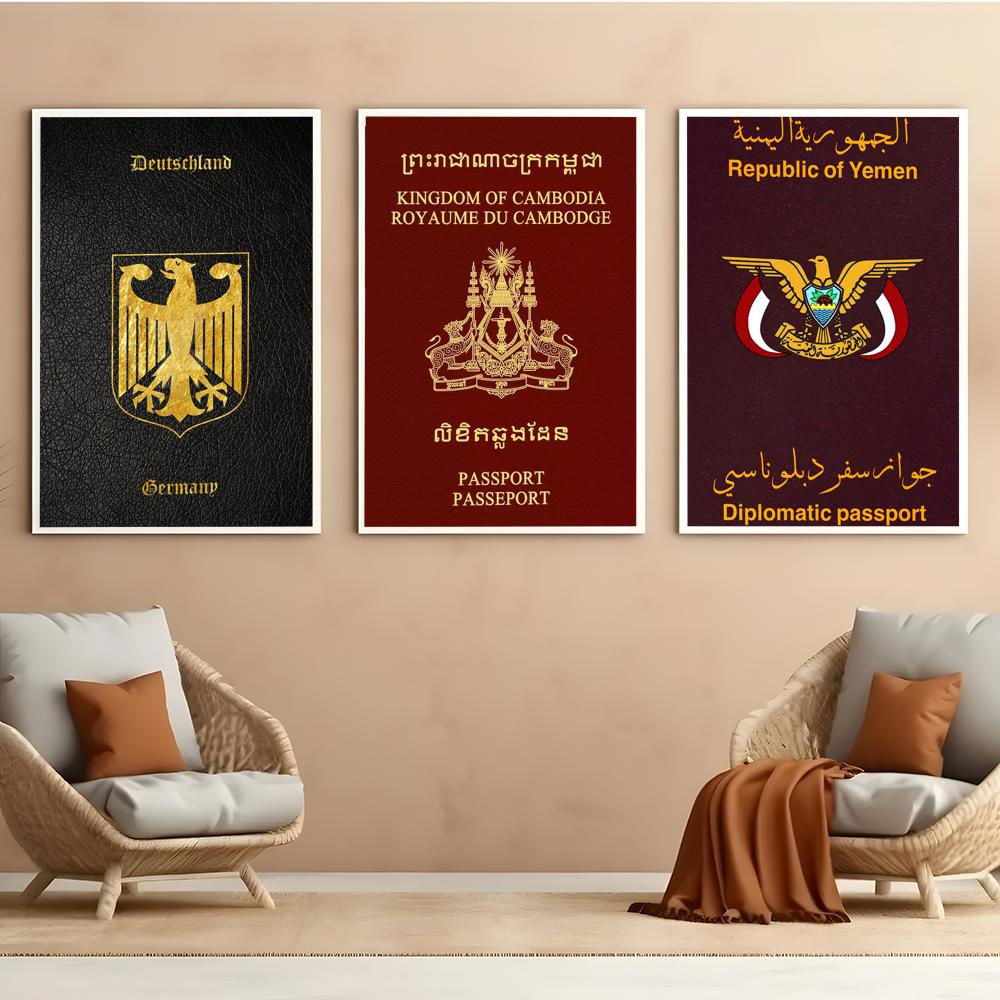 Affiche de passeports à fond r - Home Office Passport avis et prix