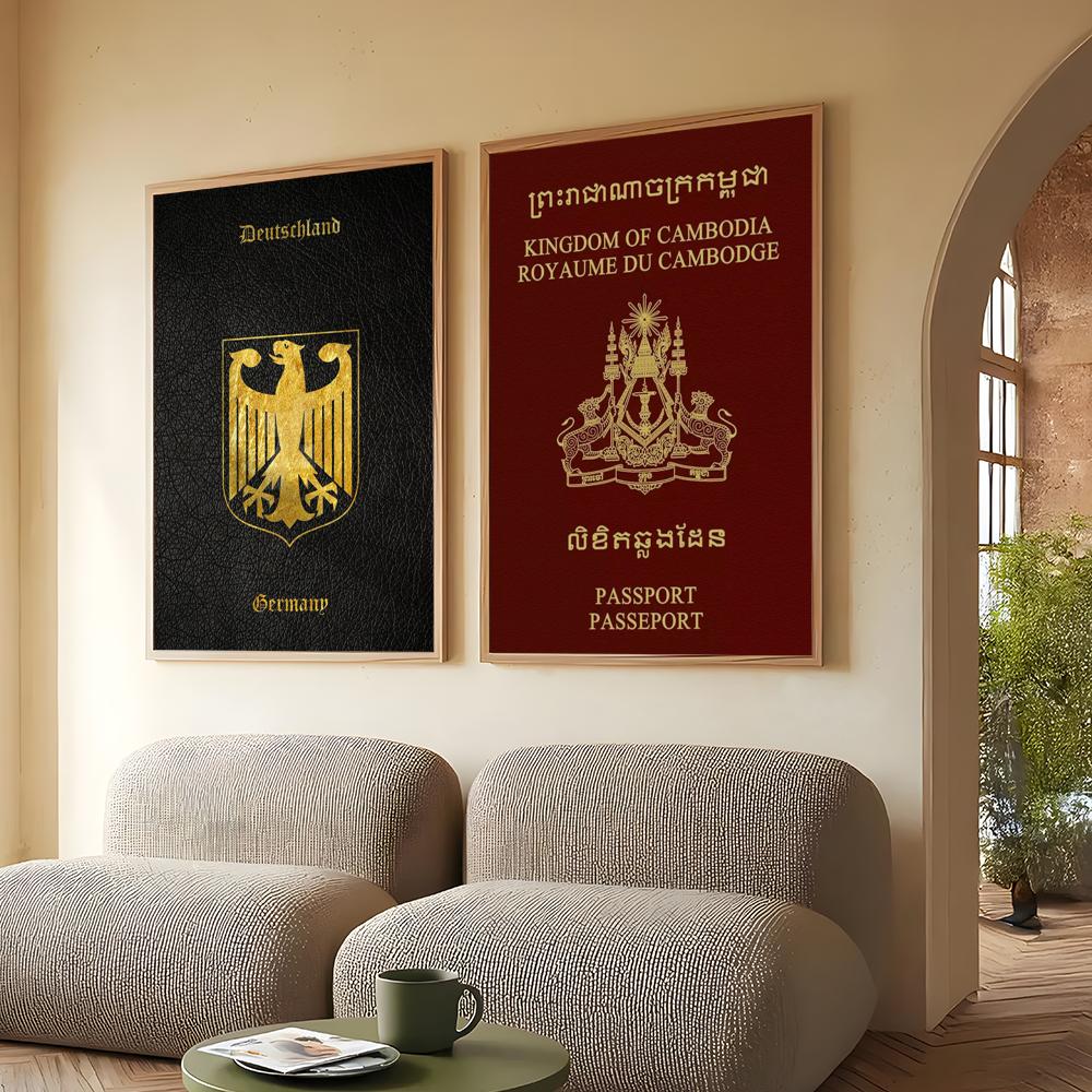 Affiche de passeports à fond r - Home Office Passport avis et prix